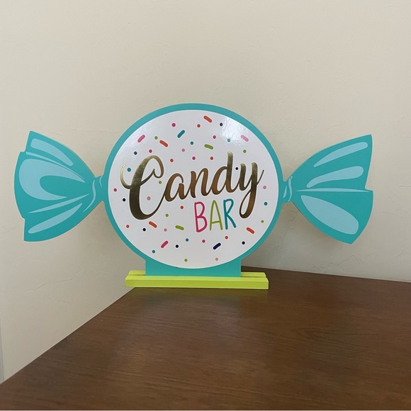 Michaels Party Supplies Candy Bar Candy Shaped Wooden Party Sign